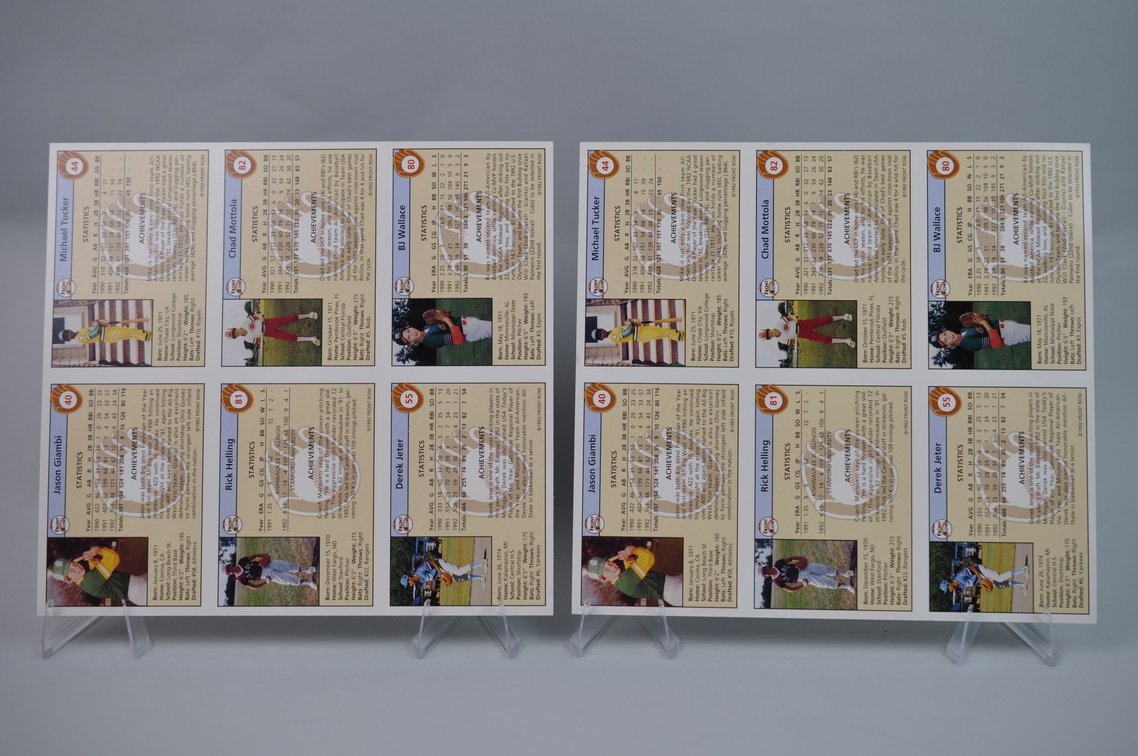 Jeter & Giambi RC Sheets, Cards & Auto Helmet, photo 15 of 17