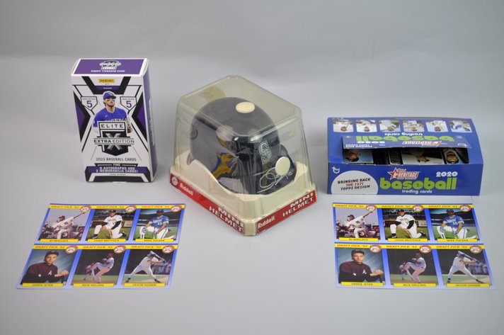 Jeter & Giambi RC Sheets, Cards & Auto Helmet