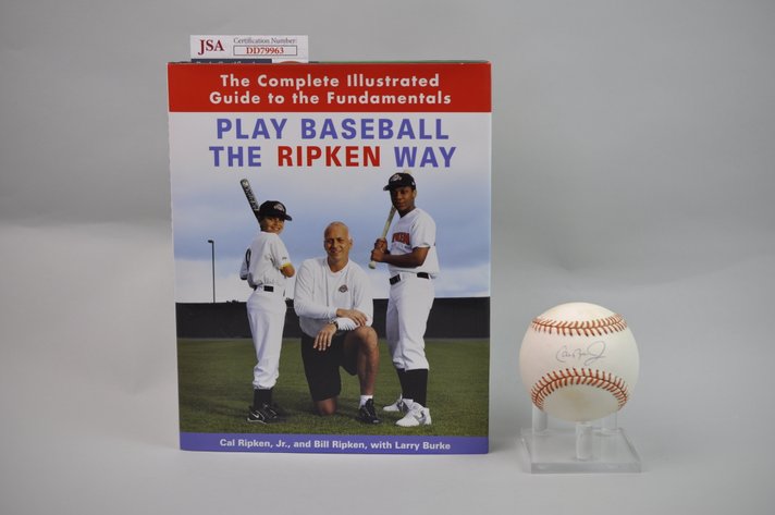 HOF Cal Ripken Jr. Signed #8 Ball & Book