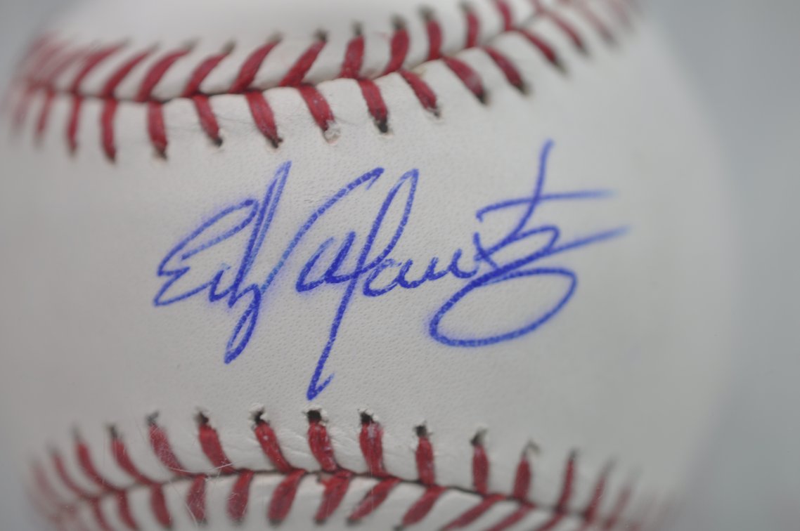 Edgar Martinez Baseball in Blue Ink, photo 2 of 7