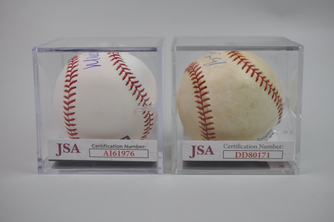 Baseballs Inscribed- Mike Mussina & Bernie Williams, photo 4 of 9