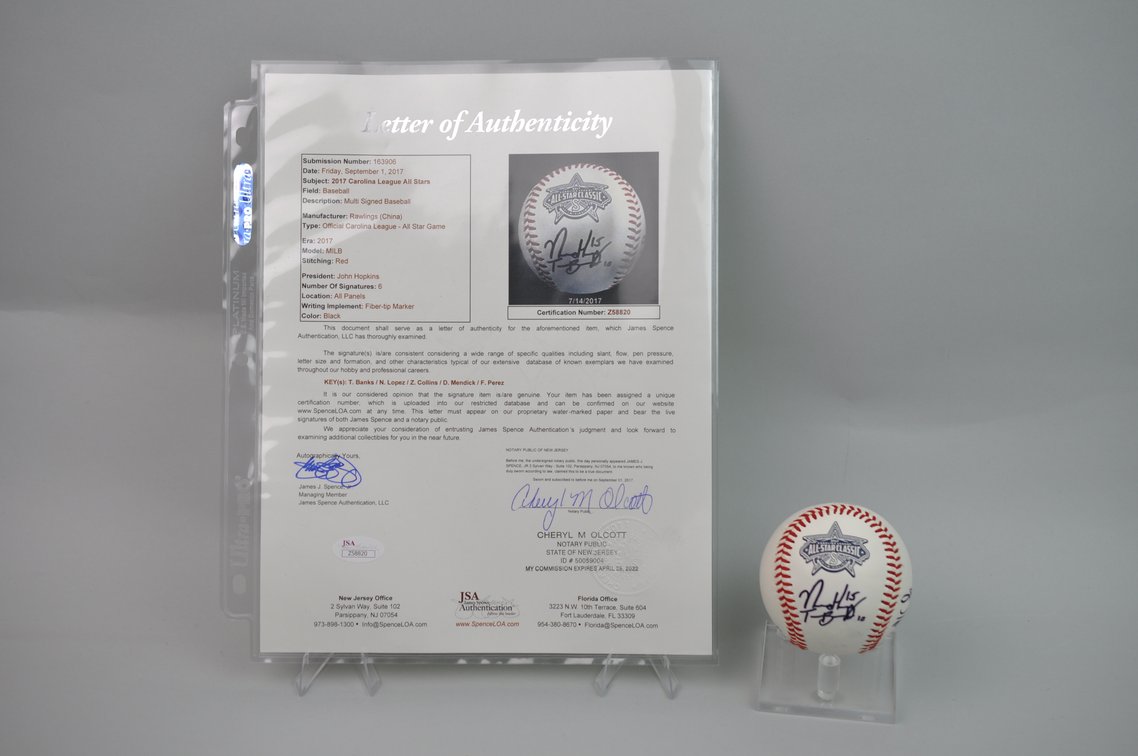 2017 Carolina League All-Stars Signed Baseball, photo 2 of 11
