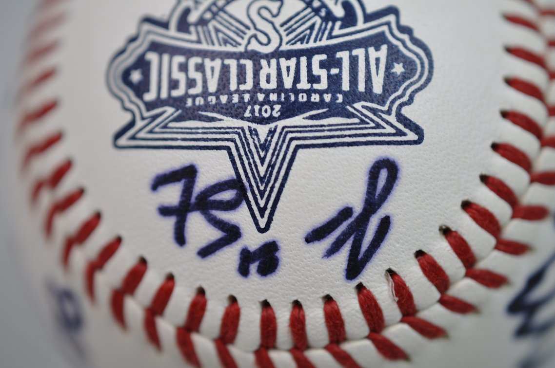 2017 Carolina League All-Stars Signed Baseball, photo 4 of 14