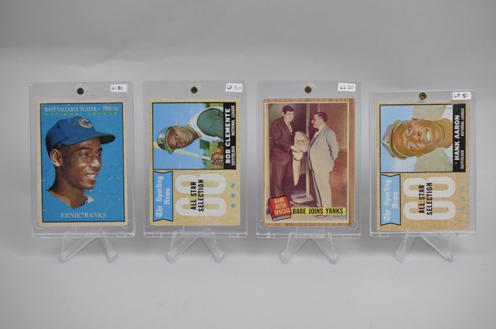 Cards from the 60's- Clemente, Banks, Aaron, and Ruth