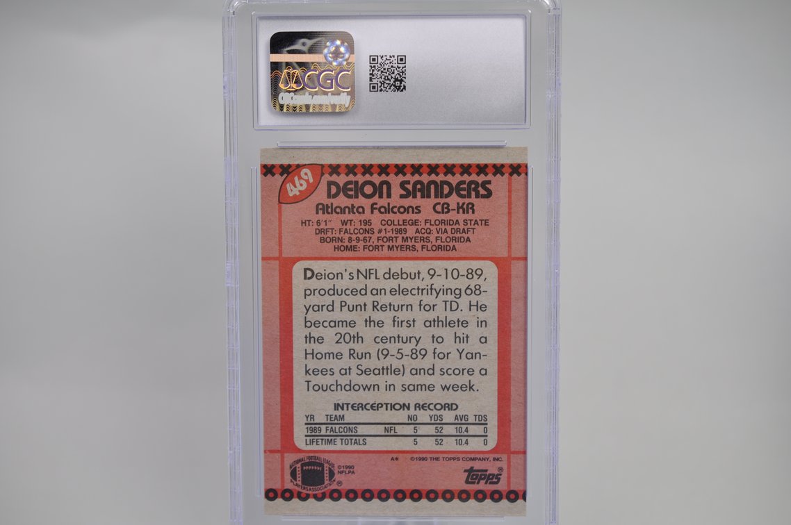 Deion Sanders Baseball & Football Rookie Cards, photo 5 of 6