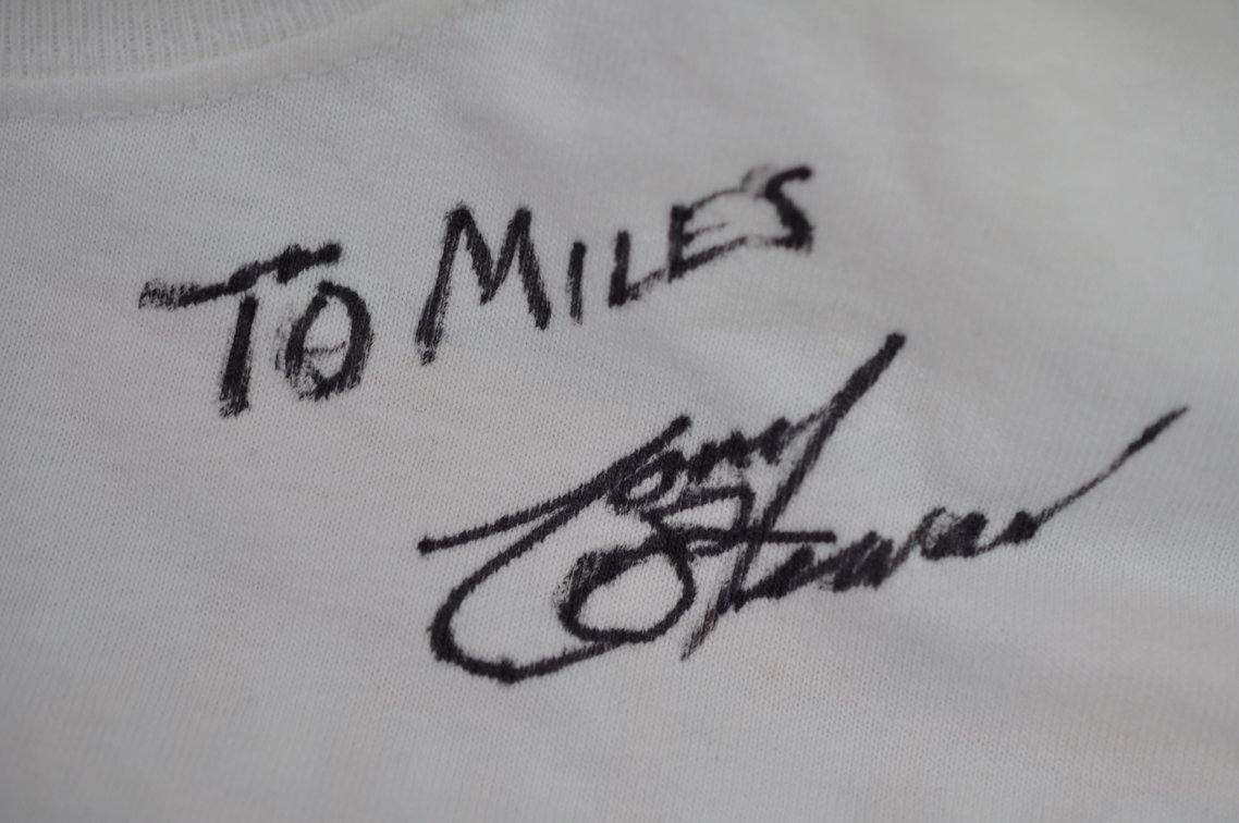 Dale Jr. Autograph on Tony Stewart T-Shirt, photo 4 of 7