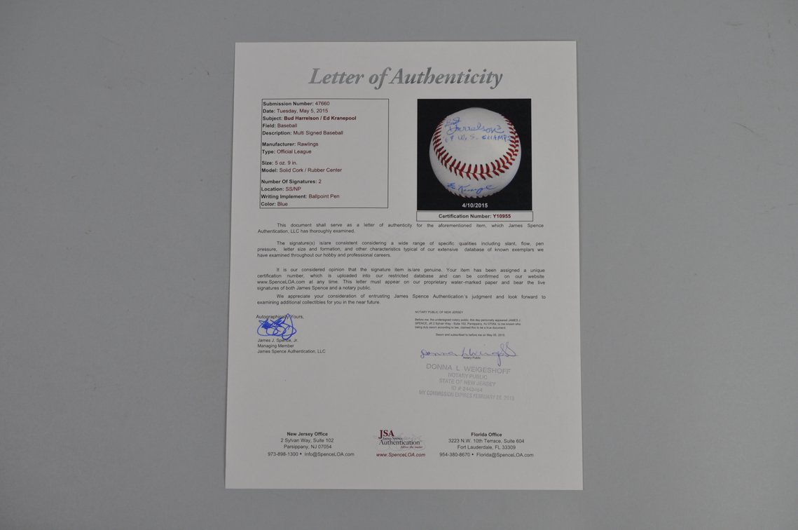 Baseballs Signed by Stars of Second Dead ball Era, photo 10 of 12