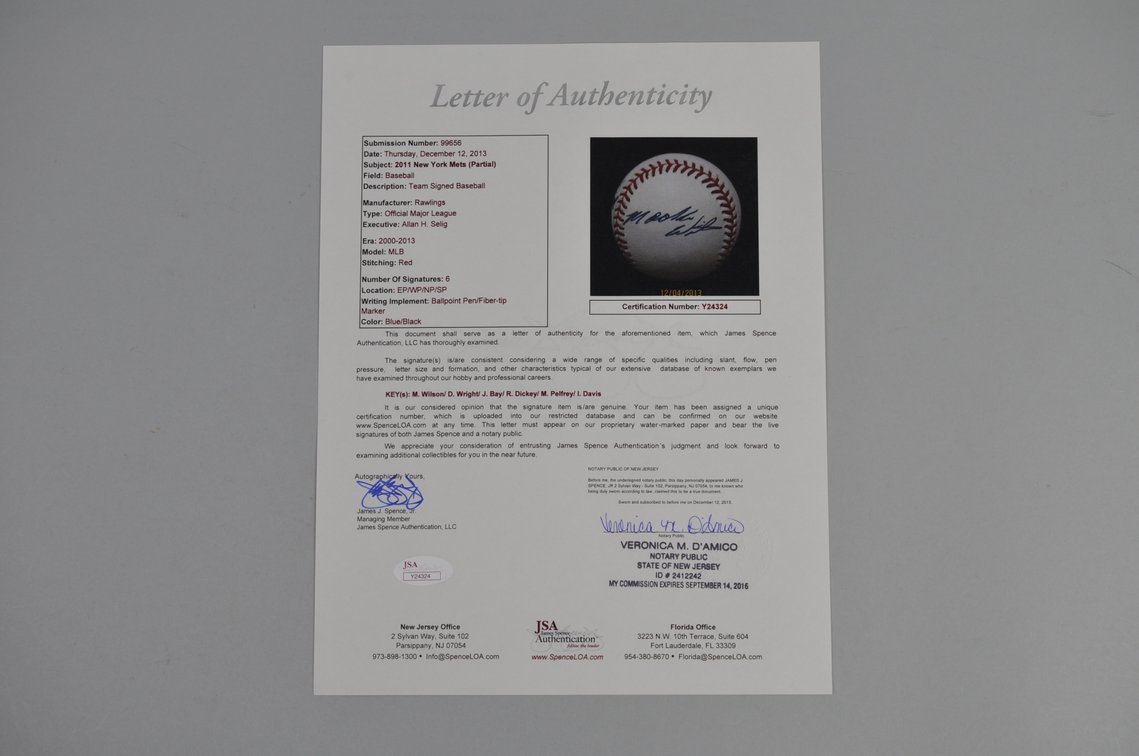 2011 New York Mets Signed Ball, photo 10 of 12