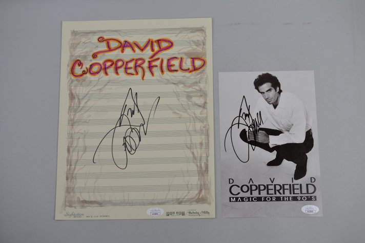 David Copperfield Signed Photo and Music Sheet