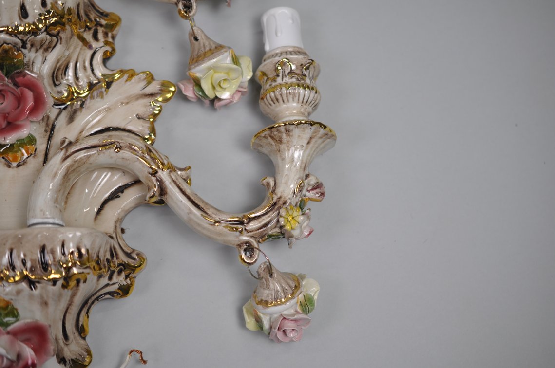 Capodimonte Sconces Three Arm Set, photo 14 of 21