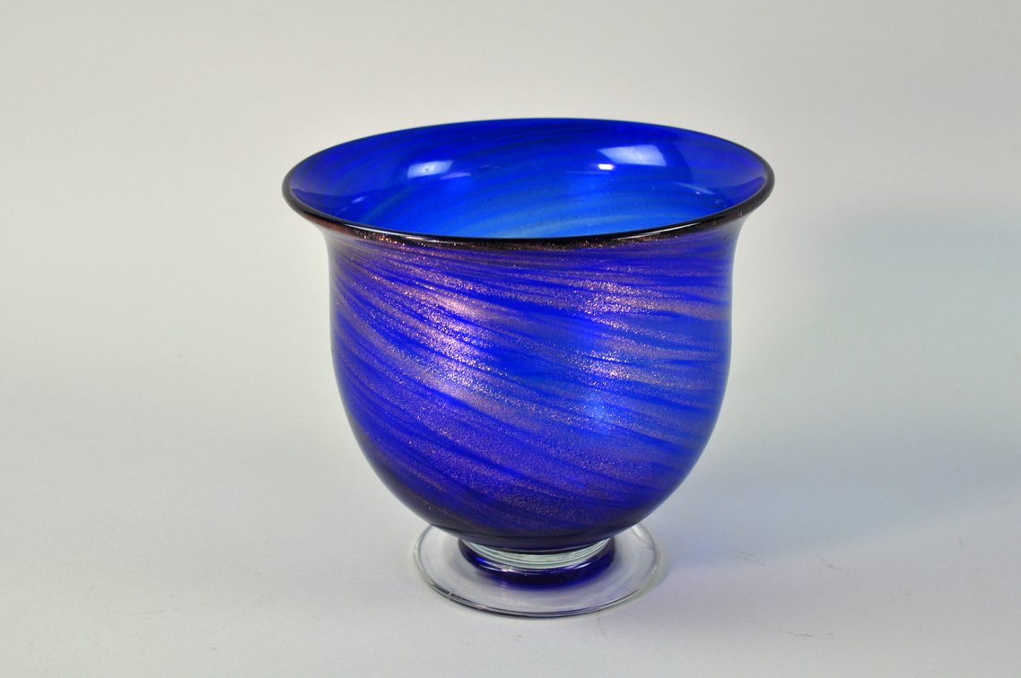 Aventurine Glass Copper Swirl Bowl, photo 8 of 12