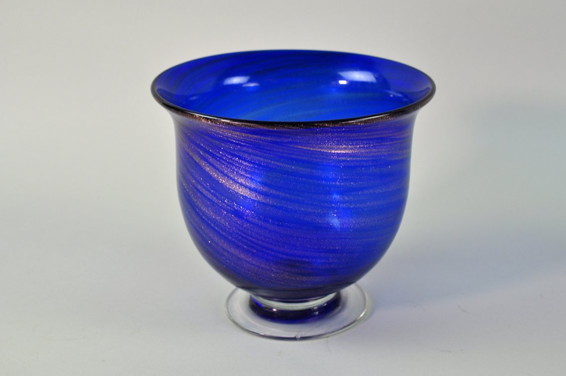 Aventurine Glass Copper Swirl Bowl, photo 9 of 12