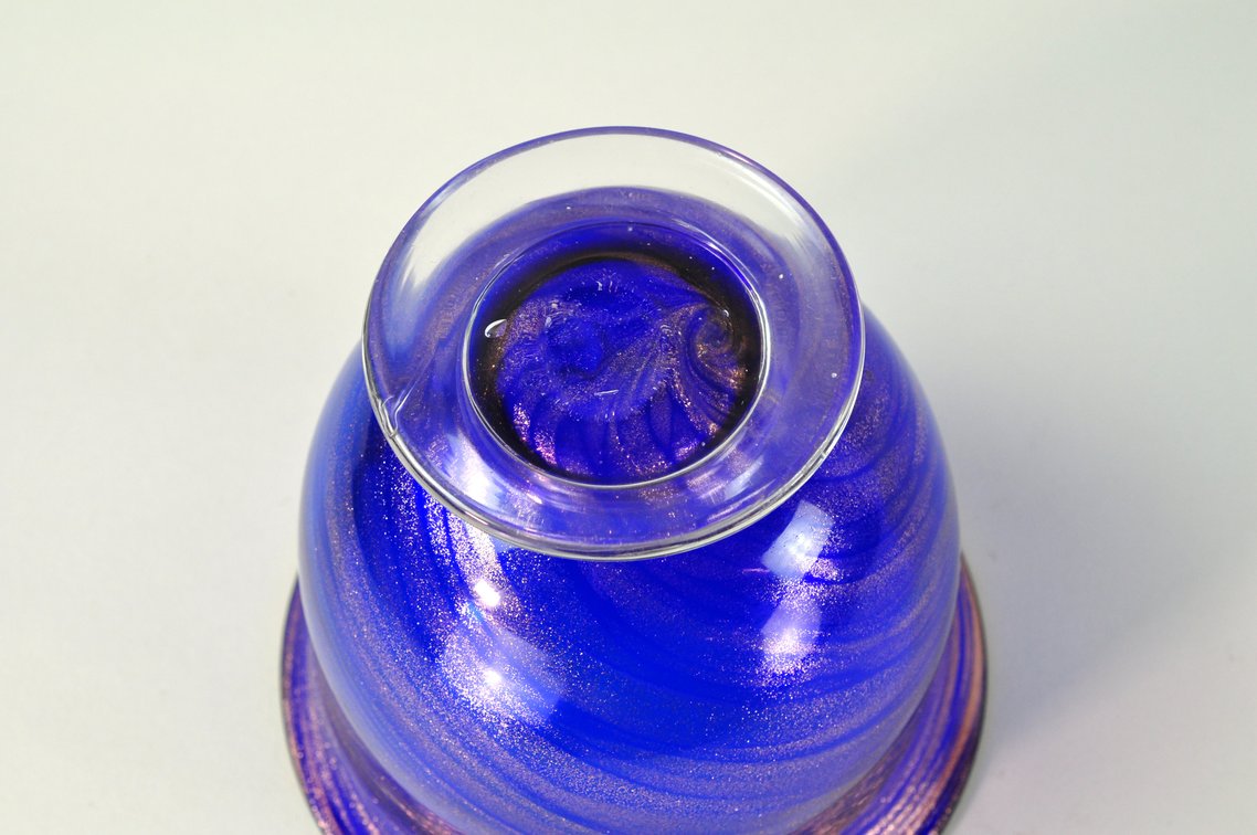 Aventurine Glass Copper Swirl Bowl, photo 12 of 12