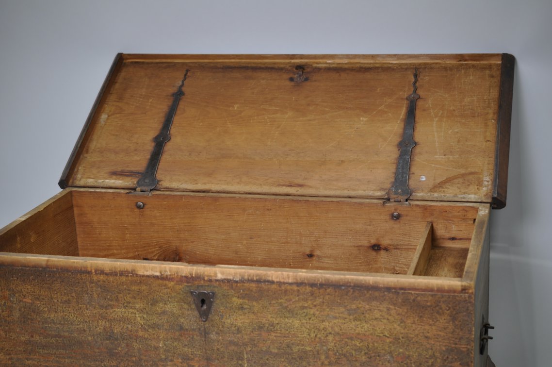 Wooden Blanket Chest with Forged Iron Hinges, photo 13 of 25