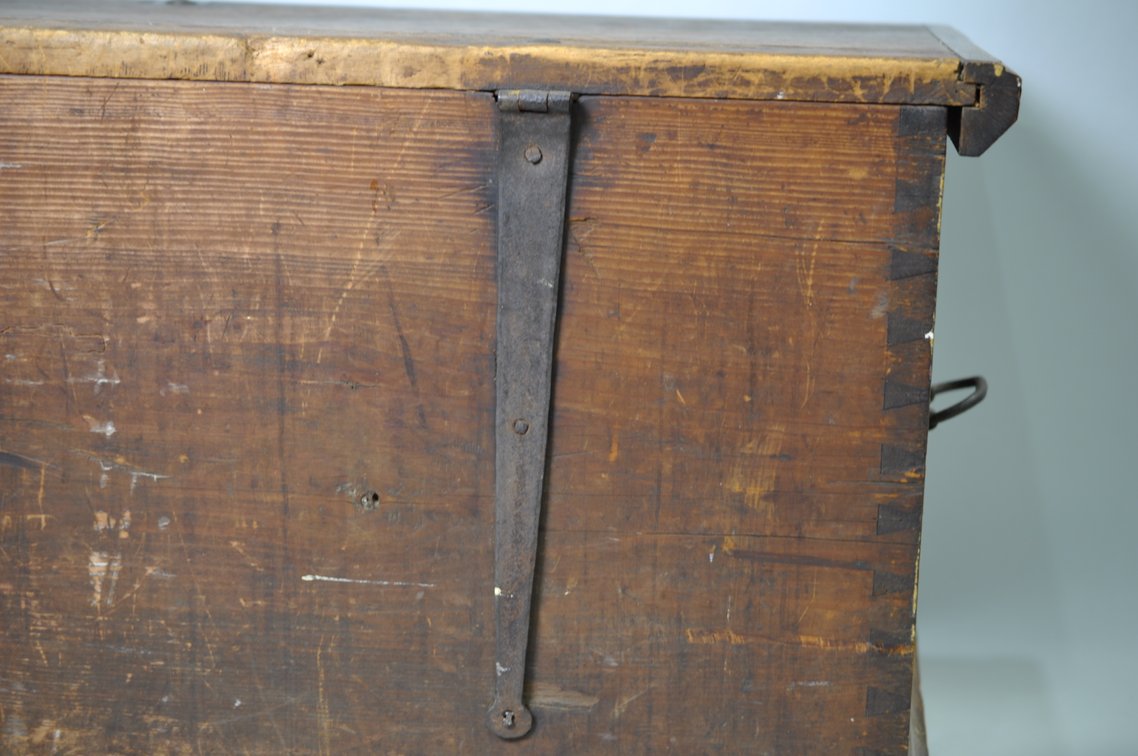 Wooden Blanket Chest with Forged Iron Hinges, photo 23 of 25
