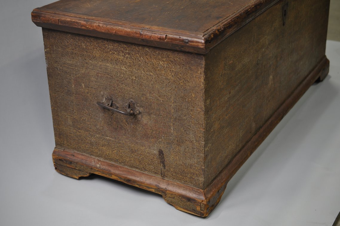 Wooden Blanket Chest with Forged Iron Hinges, photo 8 of 25