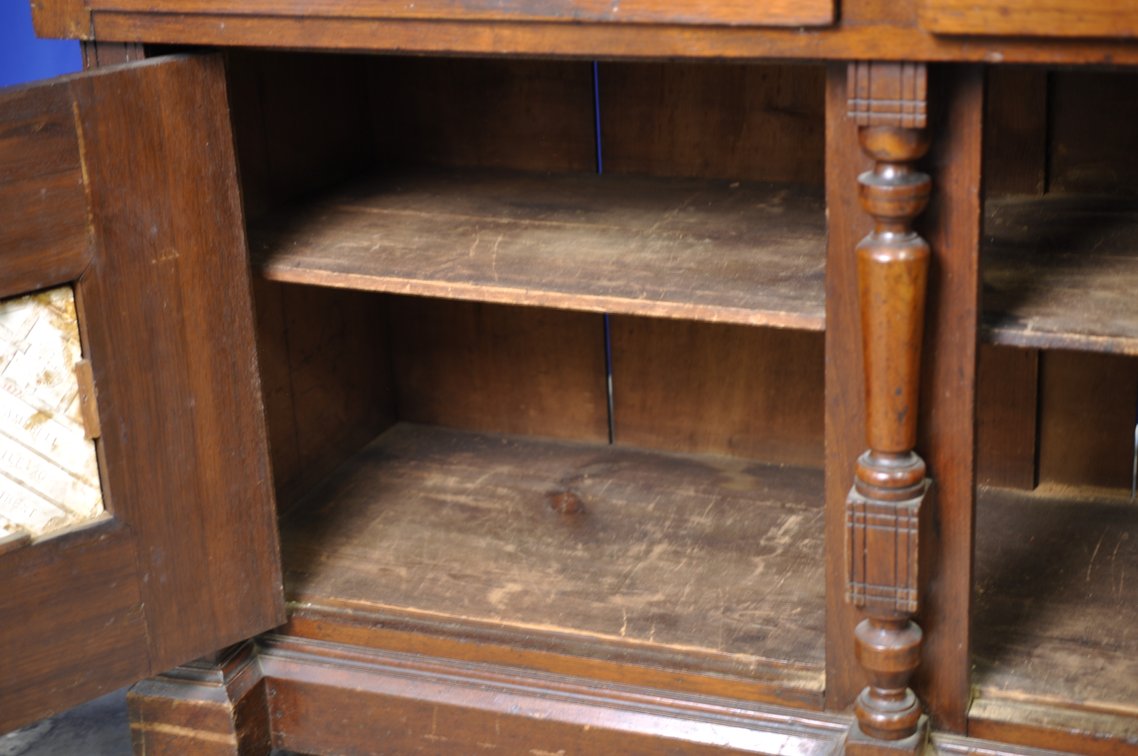 Vintage Wooden Sideboard with Decorative Tile Insets, photo 27 of 33