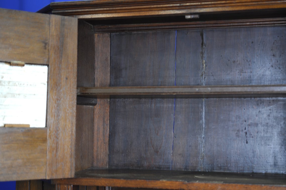 Vintage Wooden Sideboard with Decorative Tile Insets, photo 10 of 33