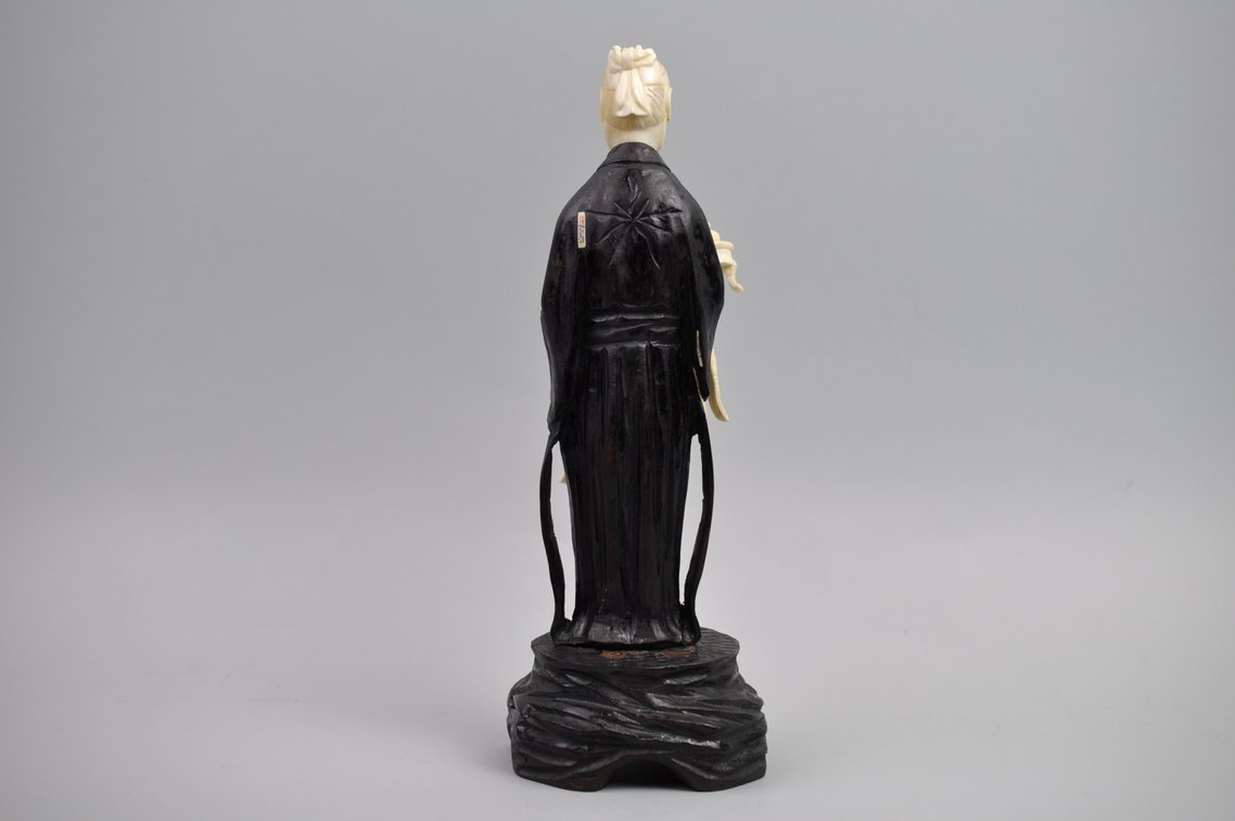 Okimono Japanese Carved Figure, Meiji Period, photo 10 of 19