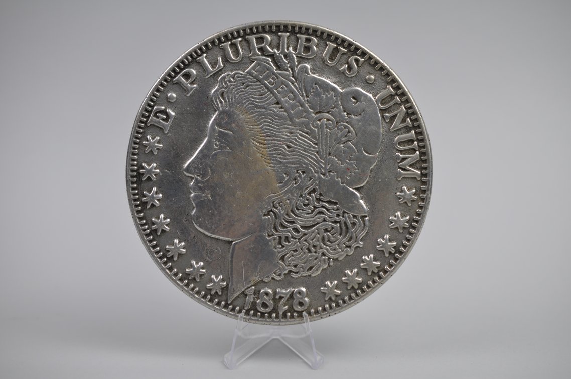 Oversized 1878 Morgan Dollar, photo 2 of 2