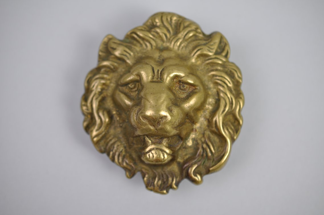 Lion Head Brass Belt Buckles, photo 4 of 5