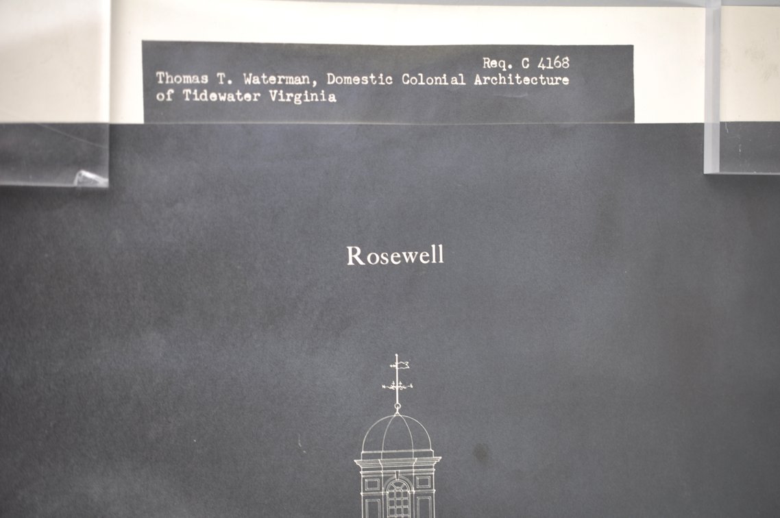 Virginia's Roswell Plantation Blueprints and Photos, photo 14 of 16