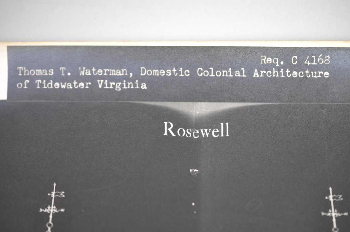 Virginia's Roswell Plantation Blueprints and Photos, photo 10 of 16