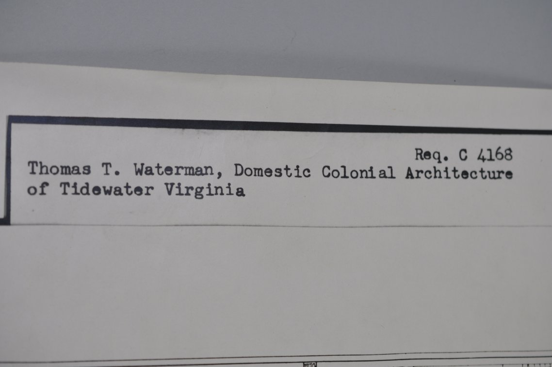 Virginia's Roswell Plantation Blueprints and Photos, photo 7 of 16