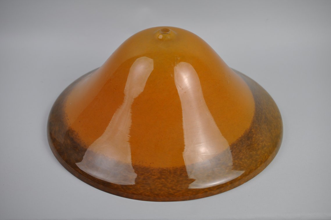 Art Deco Iron Floor Lamps w/ Orange Glass, photo 14 of 34