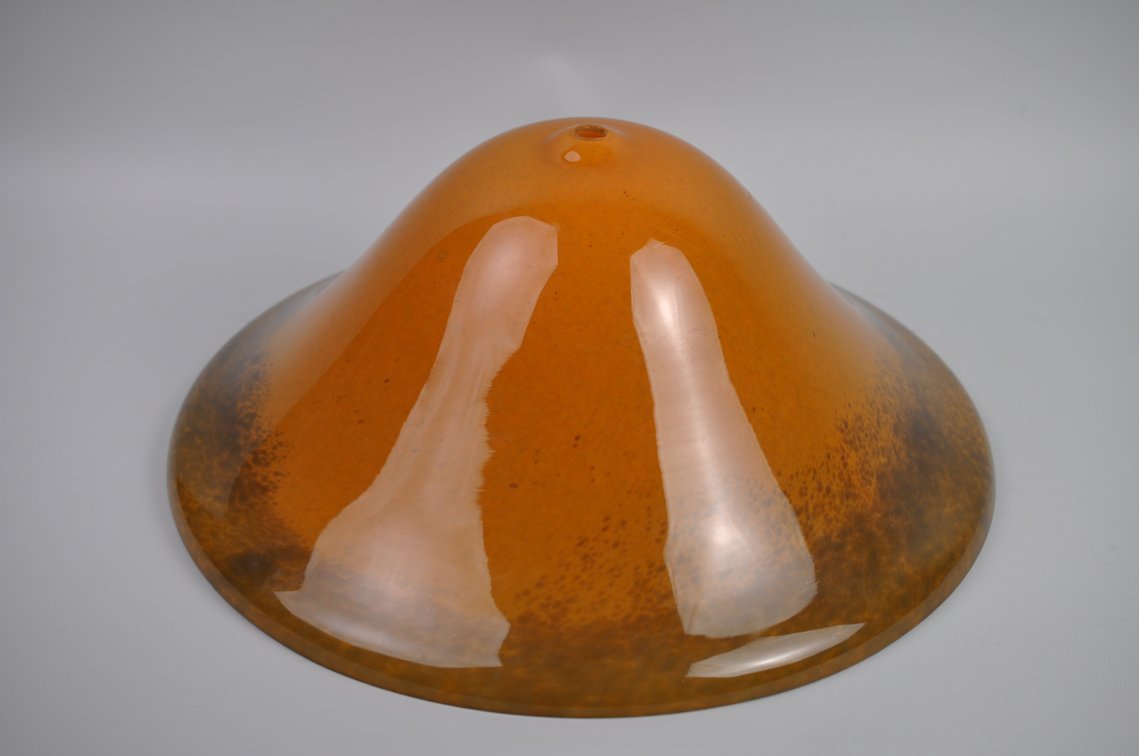 Art Deco Iron Floor Lamps w/ Orange Glass, photo 18 of 34