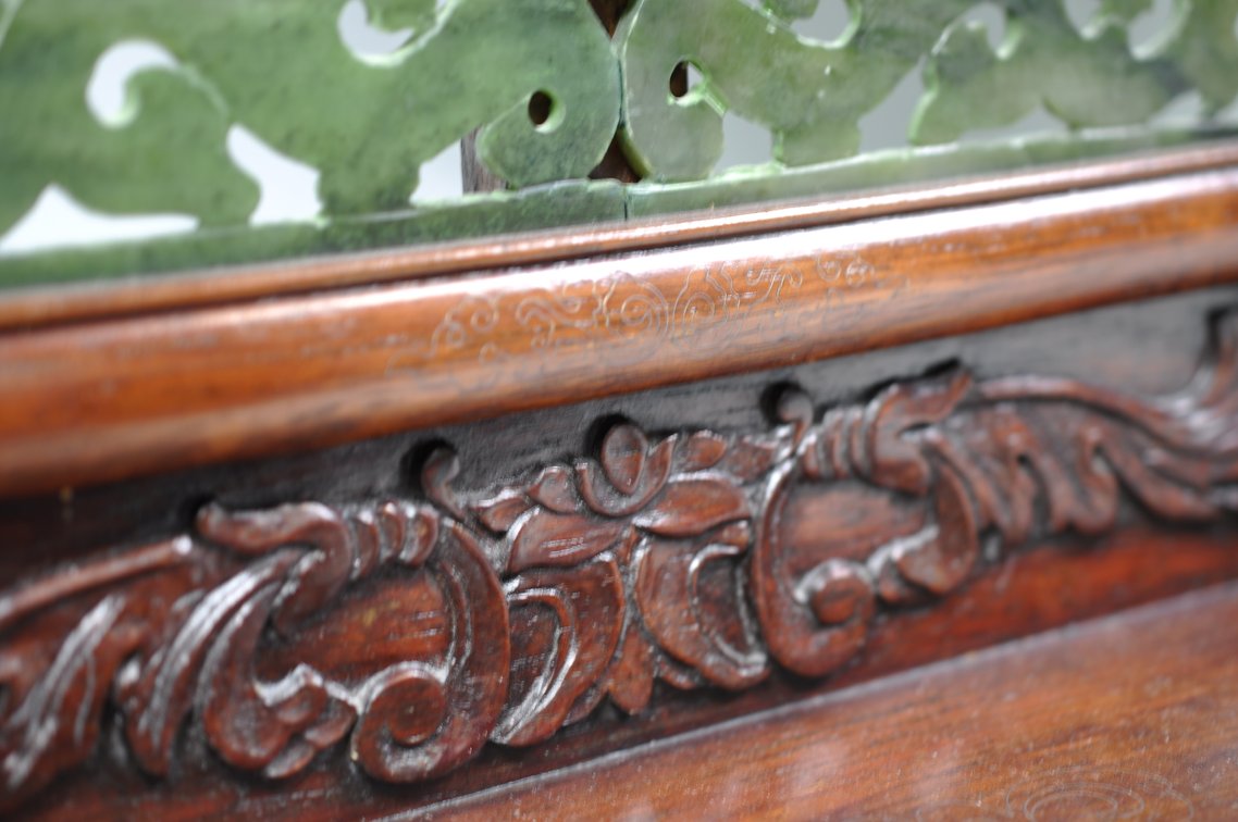 Jade Table Screens w/ Wood Frames, photo 10 of 32