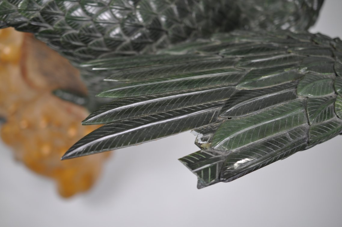 Jade Eagle on a Log Stand, photo 14 of 20