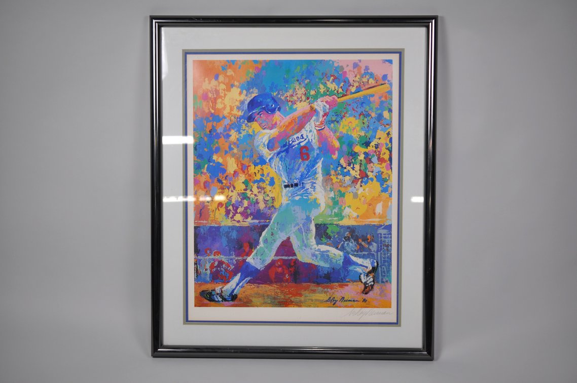 Signed Leroy Neiman Baseball Print of Steve Garvey, photo 2 of 14