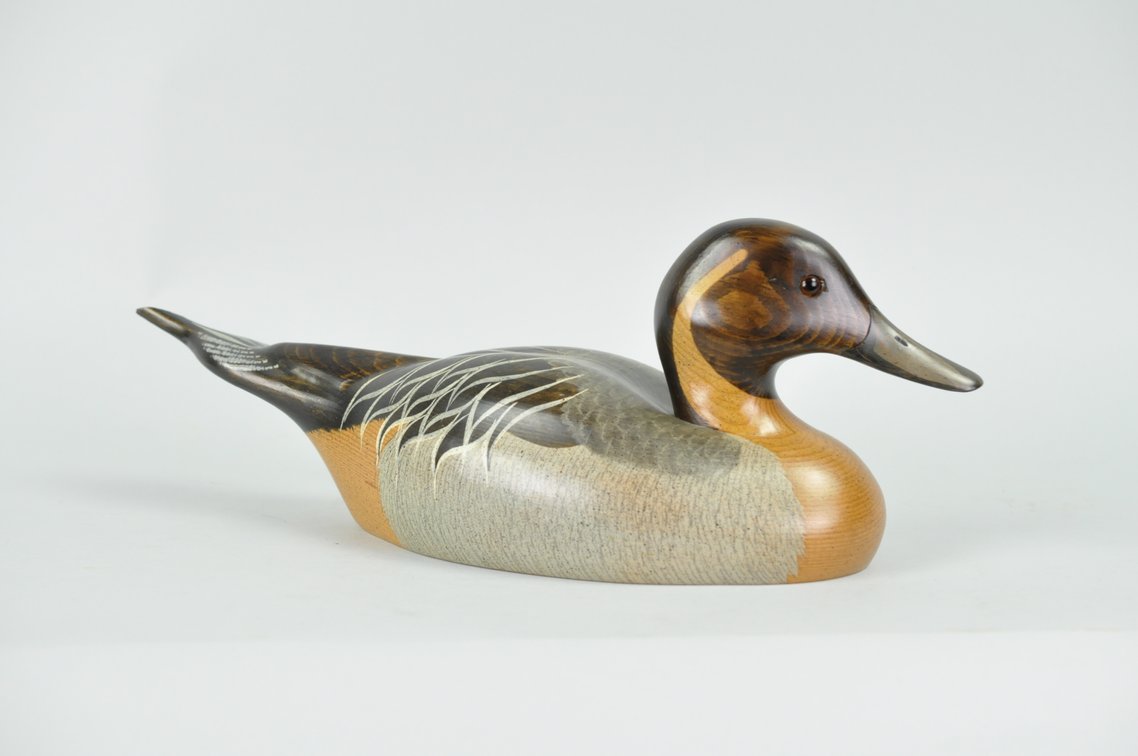 Seal, Cherub, and Signed Duck Decoy Wood Sculptures, photo 8 of 15