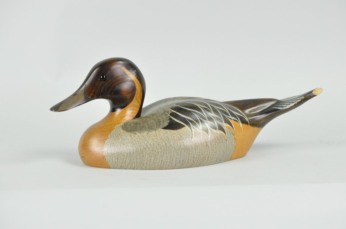 Seal, Cherub, and Signed Duck Decoy Wood Sculptures, photo 9 of 15