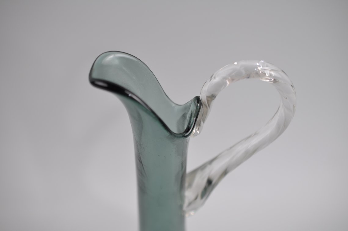 Italian Glass Decanter w/ Flame Stopper, photo 7 of 14