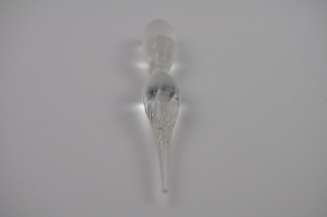 Italian Glass Decanter w/ Flame Stopper, photo 9 of 14
