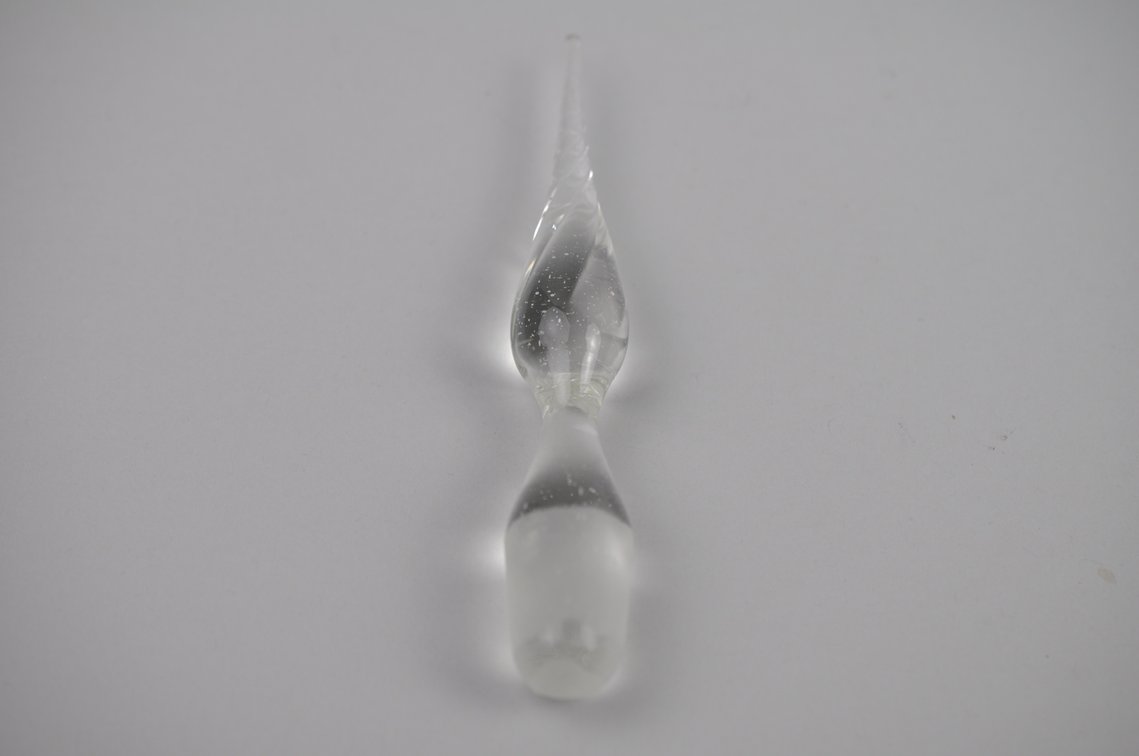 Italian Glass Decanter w/ Flame Stopper, photo 8 of 14