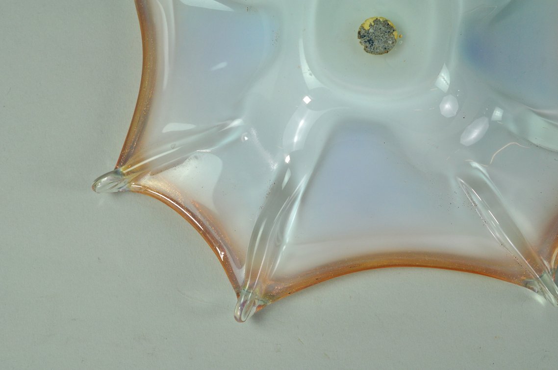 Murano Glass Candy Dish w/ Golden Swirl, photo 14 of 16