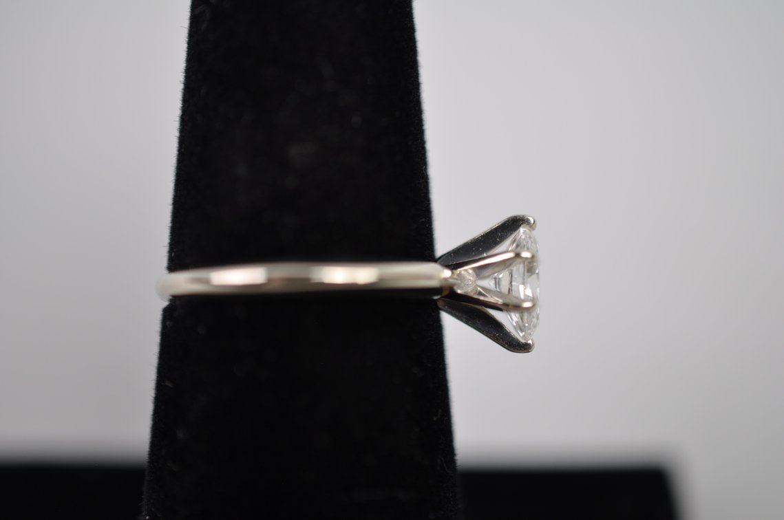 14K Oval Cut Diamond Engagement Ring, photo 6 of 8