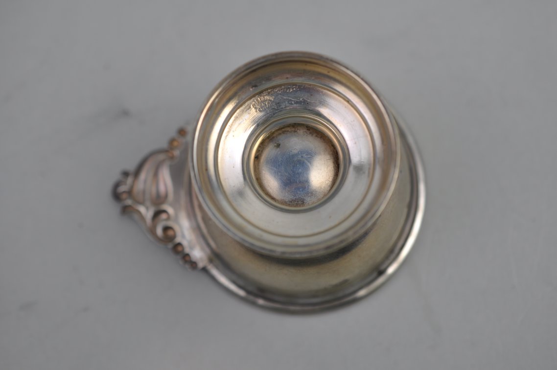 Sterling Silver Salt Cellars w/Blue Inserts, photo 10 of 29