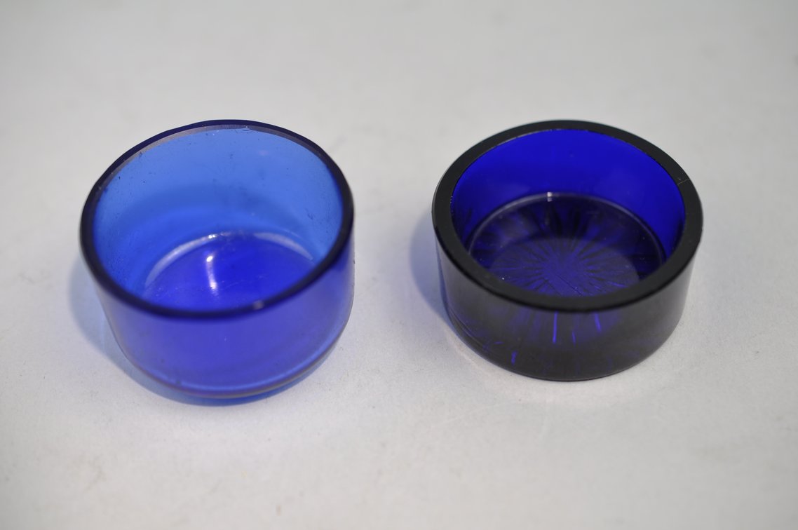 Sterling Silver Salt Cellars w/Blue Inserts, photo 22 of 29