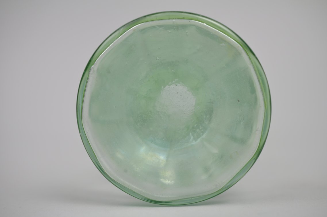 Uranium Art Glass Vine Wrapped Vase, photo 15 of 15