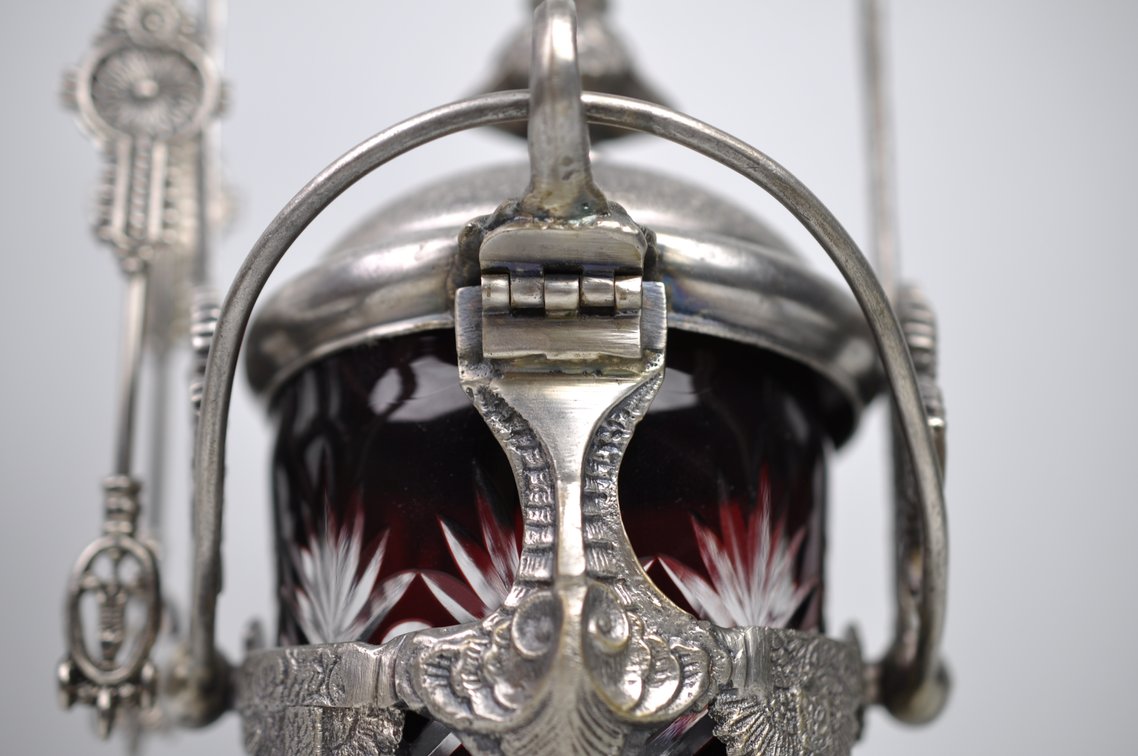 Pickle Castor Cranberry Glass with Utensil, photo 9 of 20
