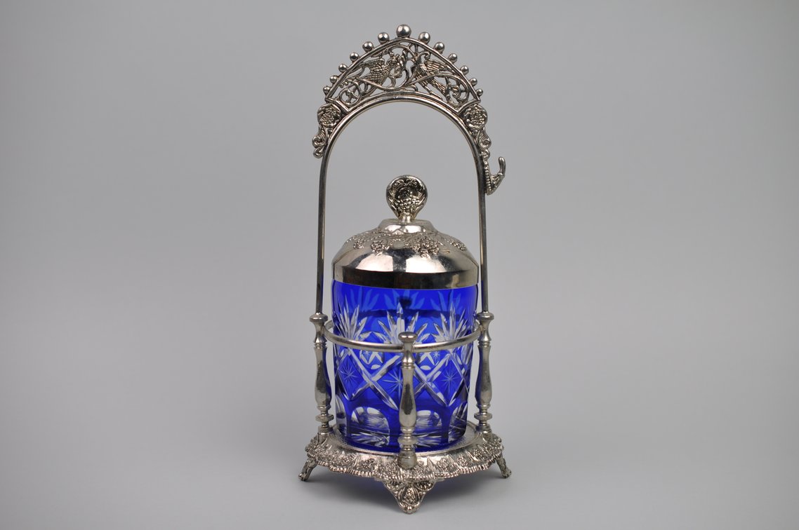 Pickle Castor with Cobalt Glass, photo 3 of 16