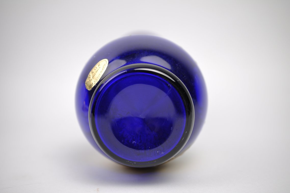 Bohemian Czech Cobalt Vase and Canister, photo 15 of 17