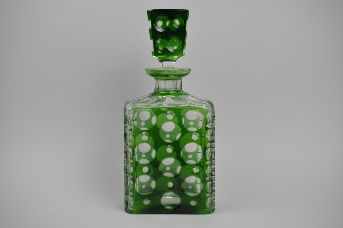 Oaksea Decanter with Green Bubble Pattern, photo 3 of 17