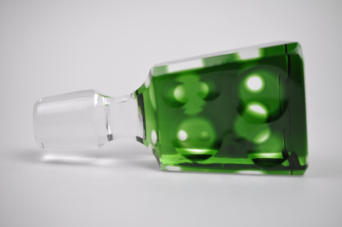 Oaksea Decanter with Green Bubble Pattern, photo 15 of 17