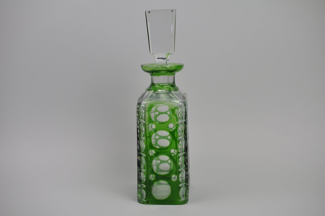 Oaksea Decanter with Green Bubble Pattern, photo 2 of 17