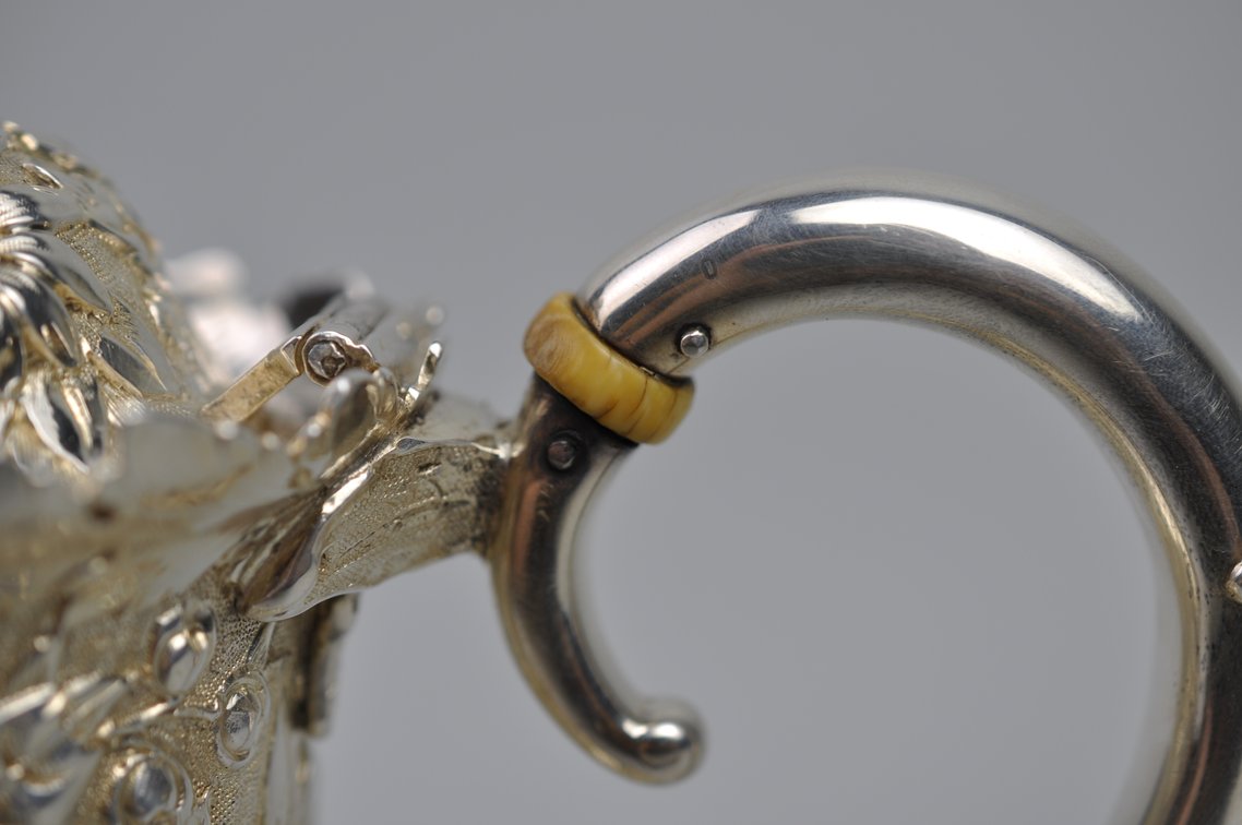 Sterling Silver Repousse' Tea Pot, photo 6 of 14